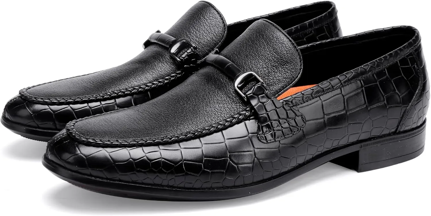 Men's leather Dress Shoes Classic Slip on Loafers Penny Loafers for Men
