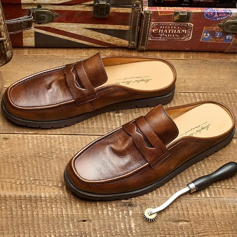 Men's Loafers Flat Boat Shoes Comfort Breathable Slip On Sandals Walking Shoes Fashion Comfort Luxury Soft