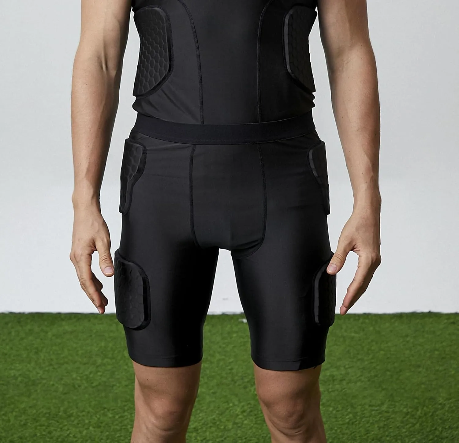 Men’s Padded Shorts Compression Protective Underwear Hip Butt Pad Short Pants