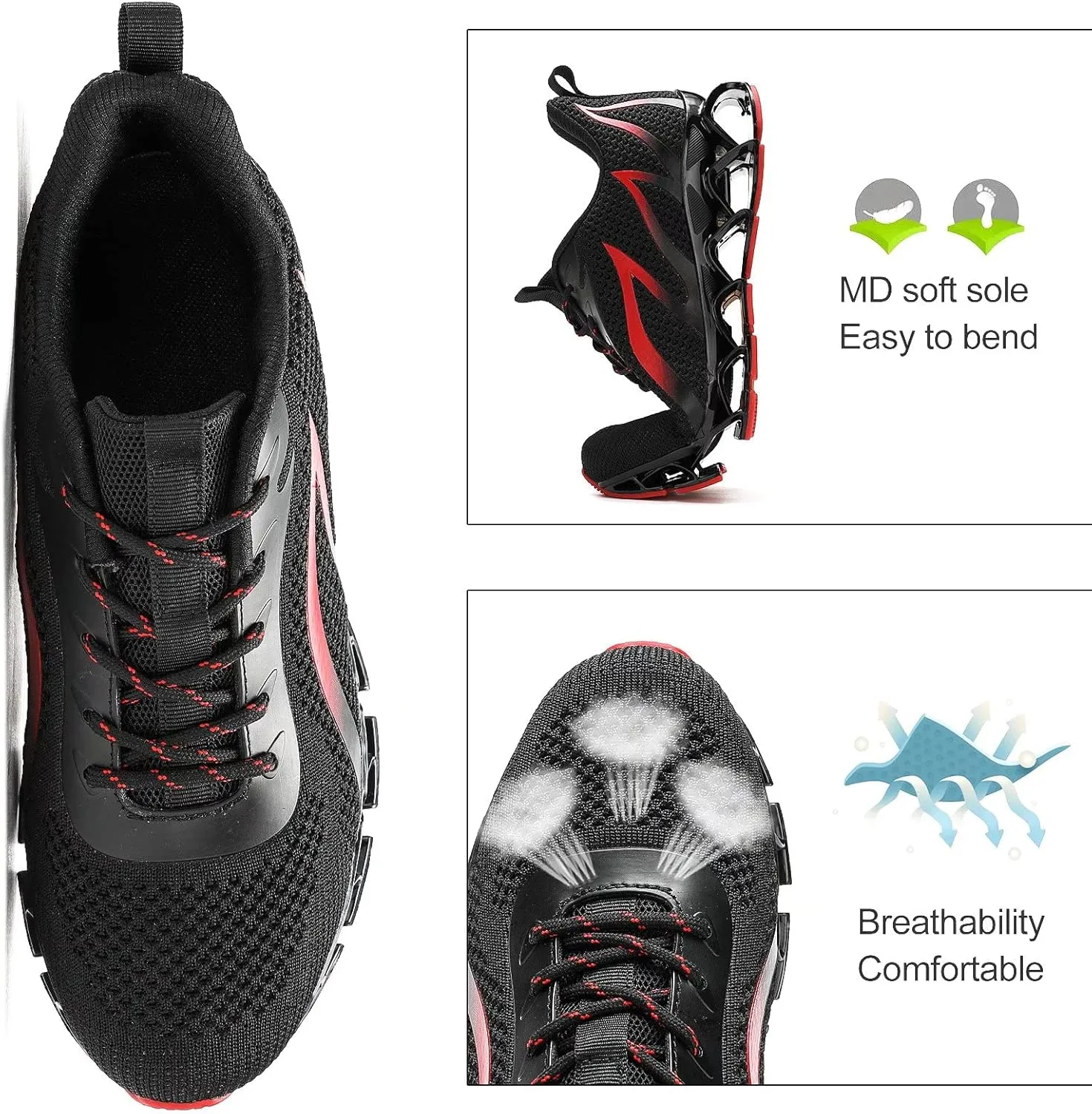 Mens Running Shoes Blade Tennis Walking Casual Sneakers Comfort Fashion Non Slip Work Sport Athletic Trainers