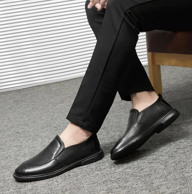 Men's Shiny Patent Leather Dress Shoes Fashion Classic Slip On Pointed Toe Derbys Classic Formal Business Oxford Shoes