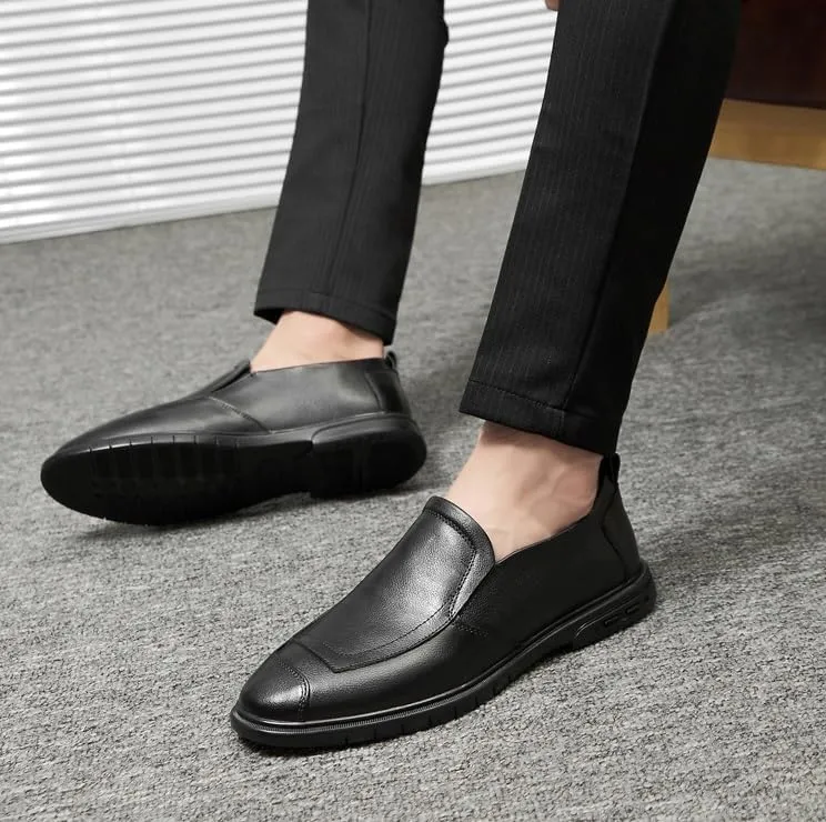 Men's Shiny Patent Leather Dress Shoes Fashion Classic Slip On Pointed Toe Derbys Classic Formal Business Oxford Shoes