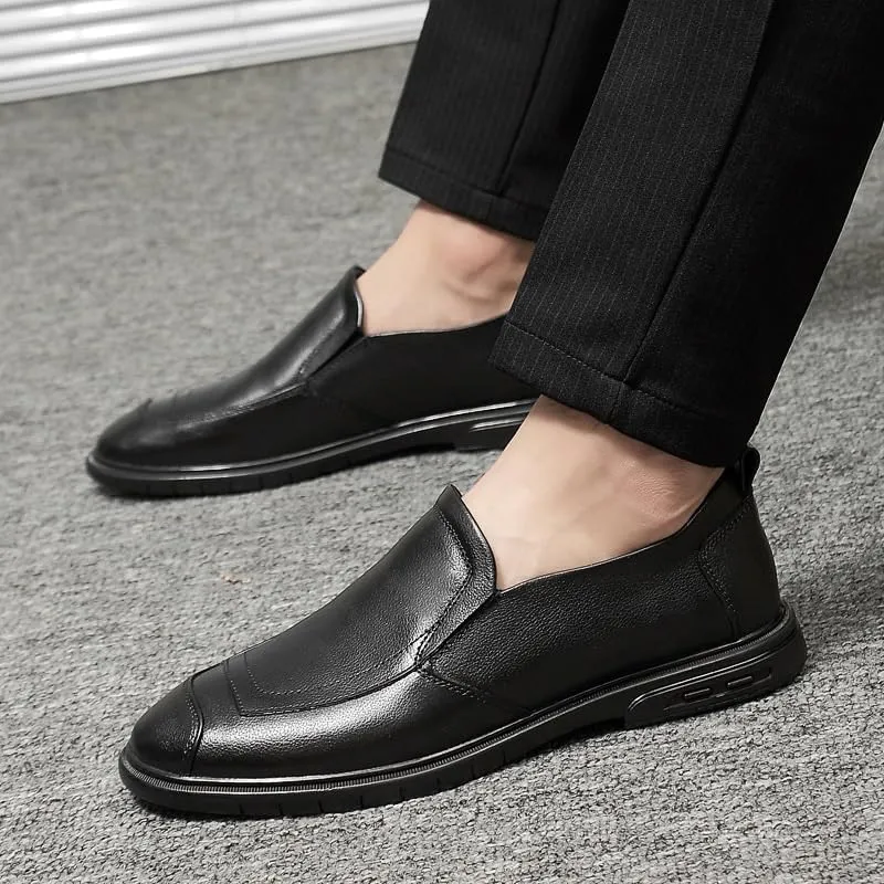 Men's Shiny Patent Leather Dress Shoes Fashion Classic Slip On Pointed Toe Derbys Classic Formal Business Oxford Shoes