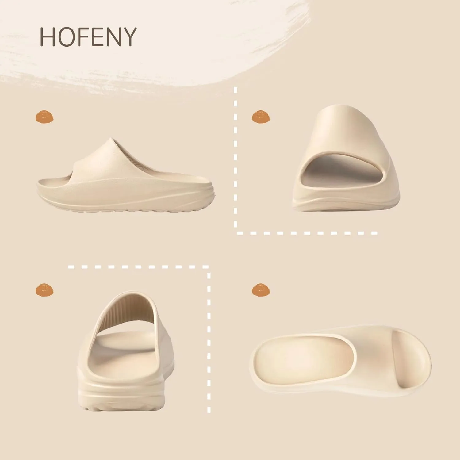 Mens/Womens Sandals Recovery Non-slip Slides with Arch Support Comfy Soft Cloud Pillow Feeling Slippers