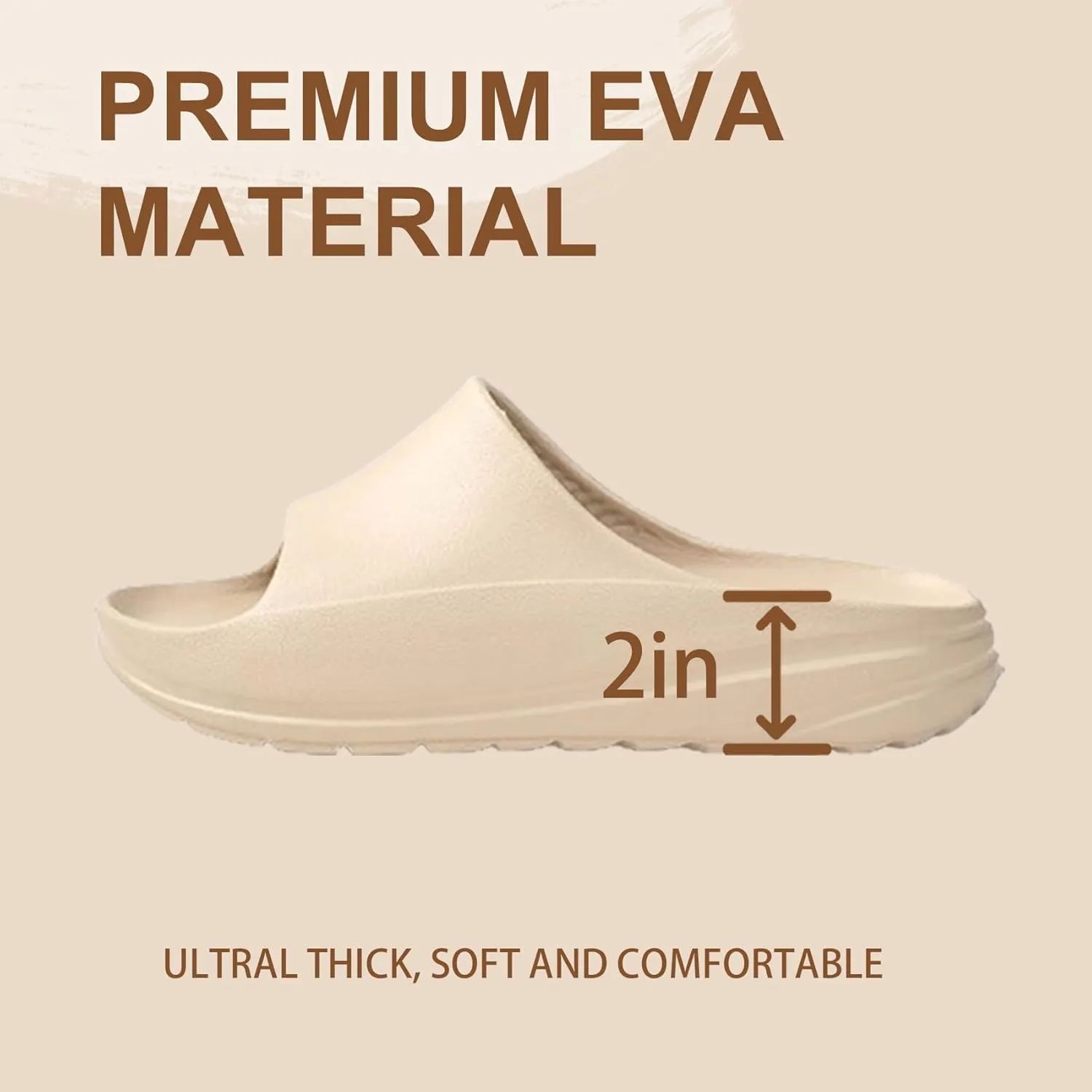 Mens/Womens Sandals Recovery Non-slip Slides with Arch Support Comfy Soft Cloud Pillow Feeling Slippers