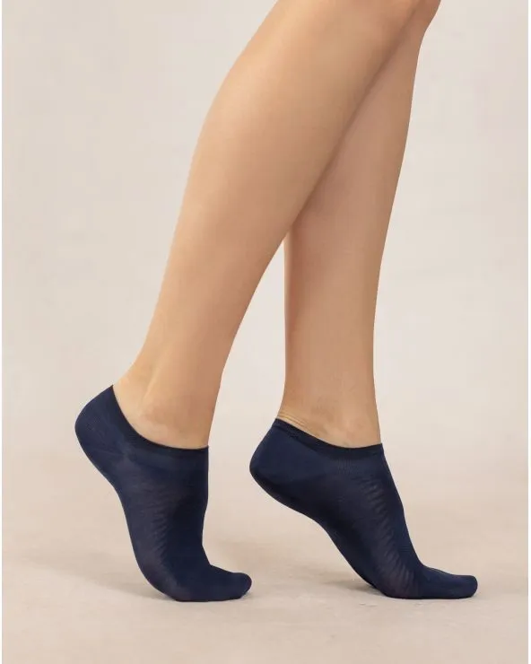 MERCERISED COTTON LOW-CUT SOCKS