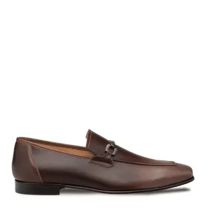 Mezlan Brunello 21100 Men's Shoes Taupe & Brown Calf-Skin Leather Horsebit Loafers (MZ3705)