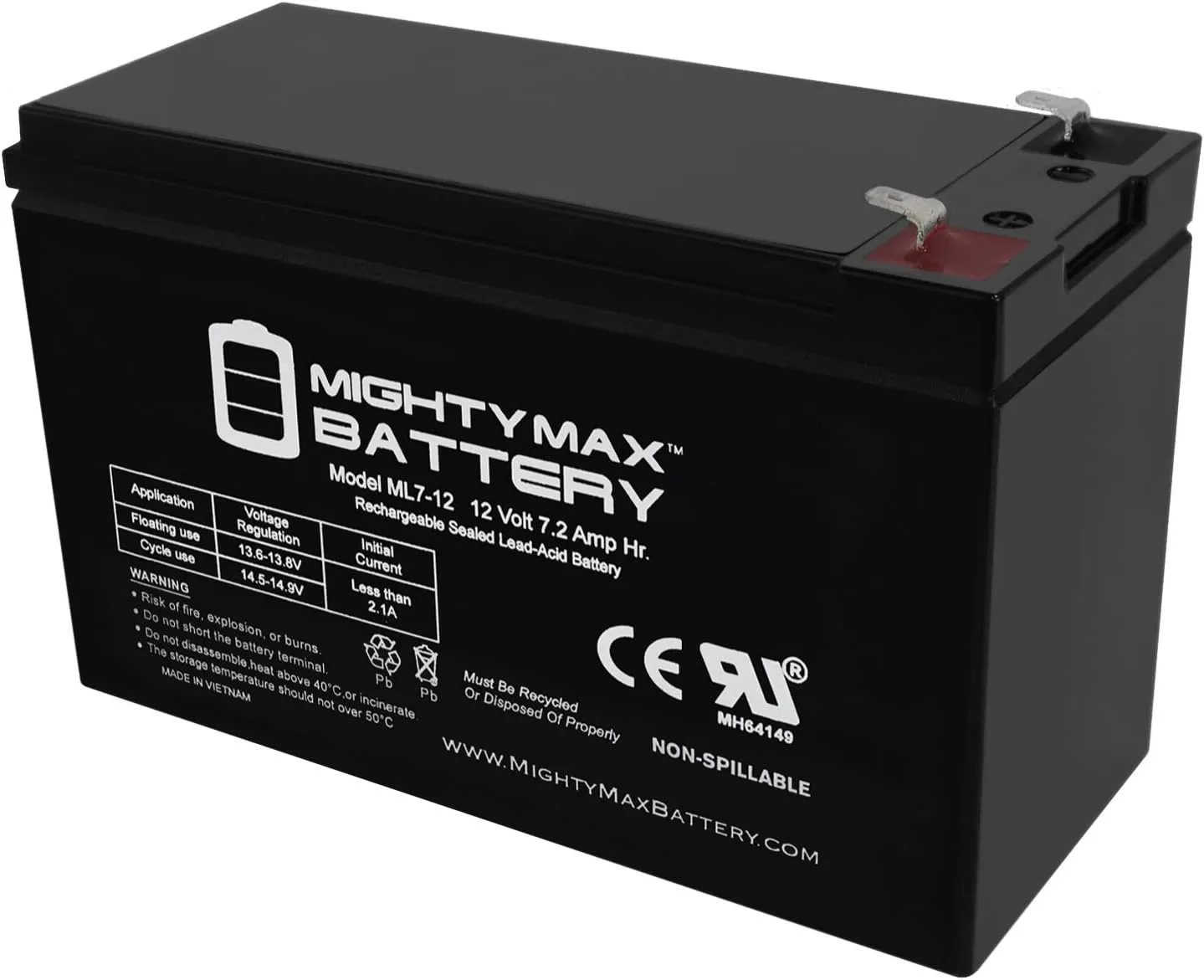 Mighty Max Battery 12V 7Ah SLA Battery for PreCor Inc EFX 532i Elliptical Cross Trainer