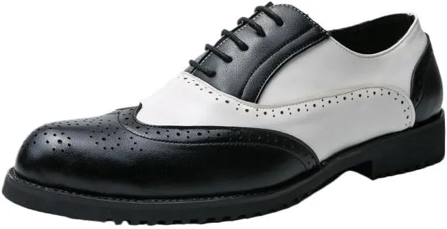 Modern Men's Fashionable Oxford Shoes Summer Breathable Casual Leather Flats Classic Lace-Up Dress Shoes