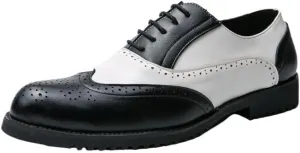 Modern Men's Fashionable Oxford Shoes Summer Breathable Casual Leather Flats Classic Lace-Up Dress Shoes