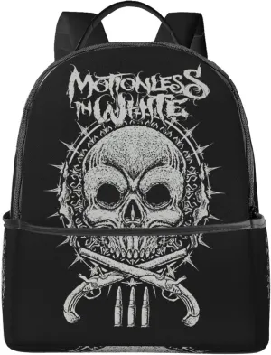 Motionless Rock In White Unisex Casual Backpack Lightweight Travel Bag Classic Laptop Daypack Backpack Men Women