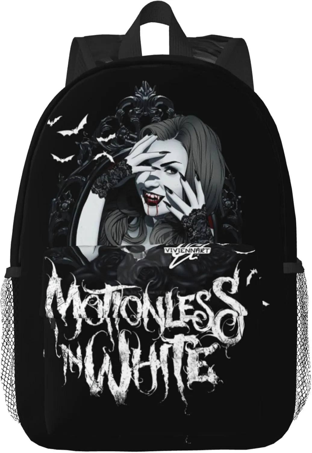 Motionless Rock In White Unisex Casual Backpack Lightweight Travel Bag Classic Laptop Daypack Men Women Backpack, Black