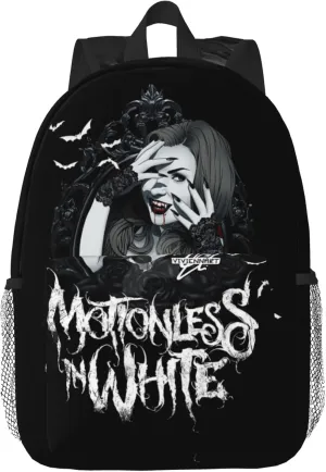 Motionless Rock In White Unisex Casual Backpack Lightweight Travel Bag Classic Laptop Daypack Men Women Backpack, Black