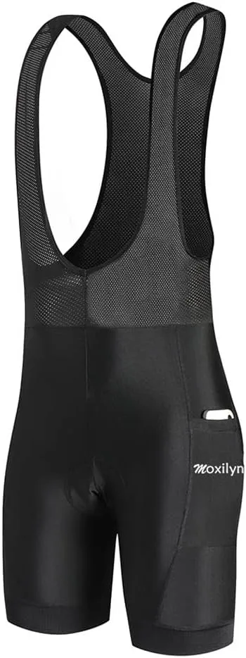 MOXILYN Men’s Cycling Bib Shorts 4D Full Sponge Pad Road Bike Tights Pro Bicycle MTB Outfit Band 6cm Leg Gripper UPF 50 