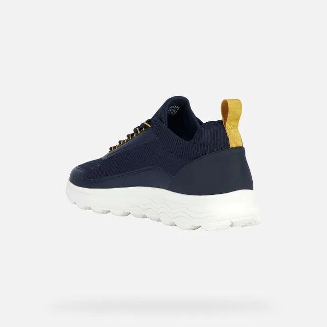 NAVY SPHERICA SNEAKERS WITH YELLOW TRIM