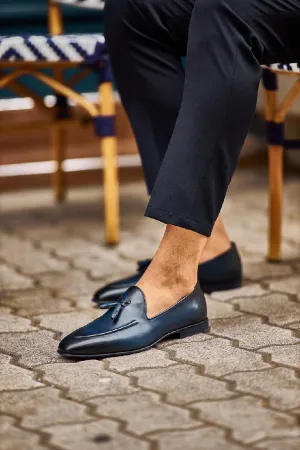 Navy Tassel Horizon Loafers