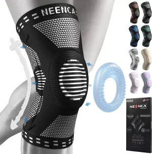 NEENCA Knee Braces for Knee Pain Relief, Compression Knee Sleeves with Patella Gel Pad & Side Stabilizers, Knee Support for Weightlifting, Running, Workout, Arthritis, Meniscus Tear, Men Women. ACE-53