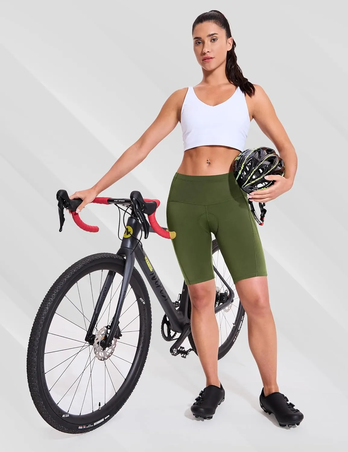 Nepest Womens Padded Bike Shorts 4D Padding Cycling Shorts with Zipper Pocket Riding Bicycle Cycle Road Biking Underwear