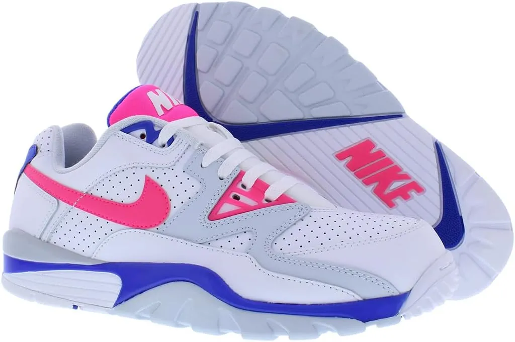 Nike Air Cross Trainer 3 Low Men's Shoes (FN6887-100, White/Racer Blue/Flat Silver/Hyper Pink)
