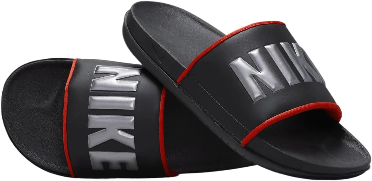 Nike Offcourt Men's Slides (BQ4639-023, Dark Smoke Grey/Picante Red/Black/Metallic Dark Gr) Size 11