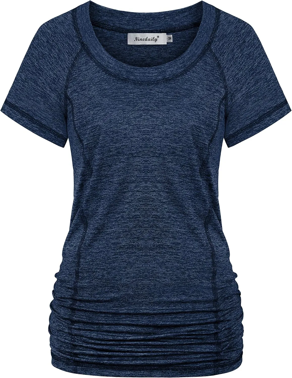 Ninedaily Womens Workout Top Running Yoga Shirt Summer Short Sleeve Casual Tunic