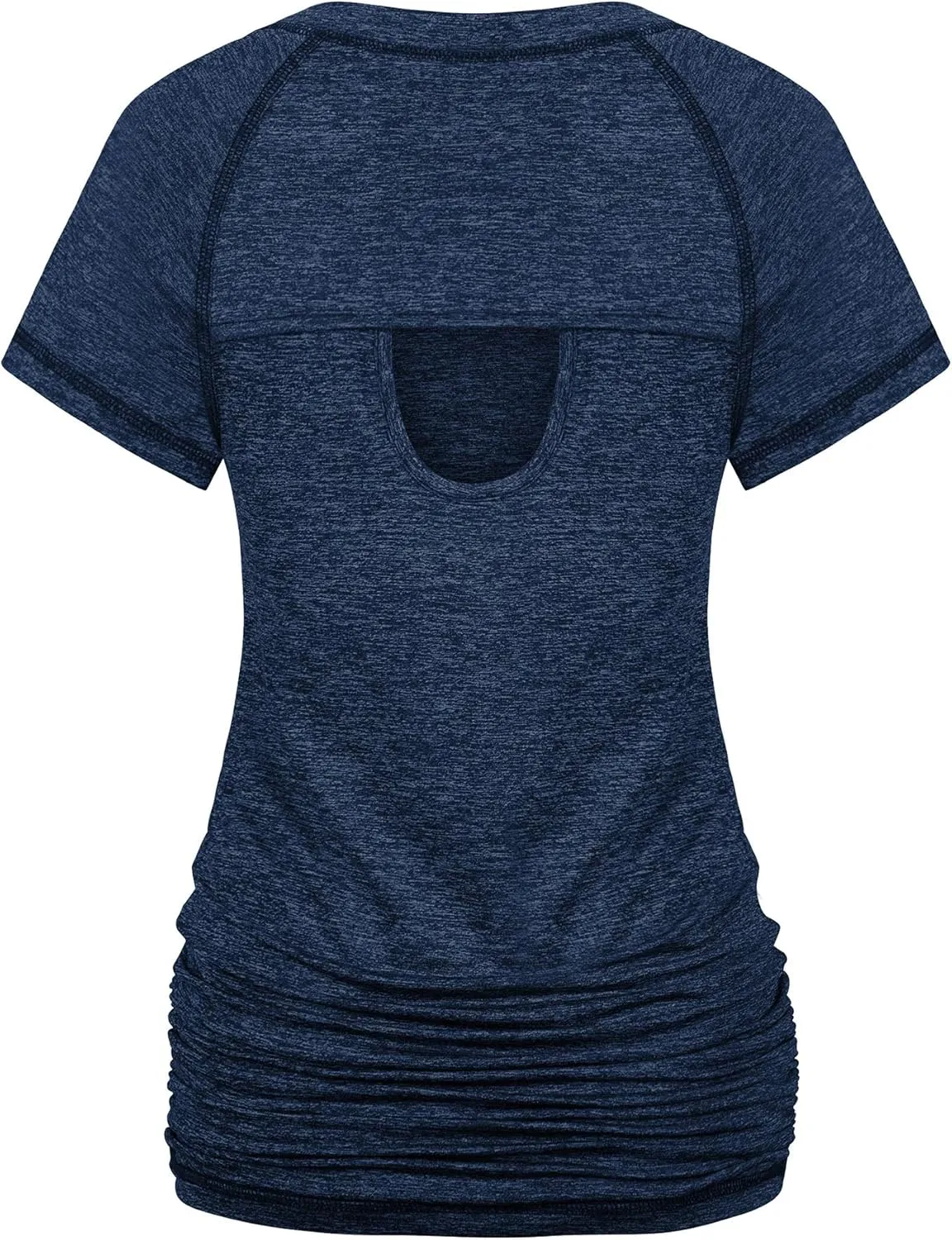 Ninedaily Womens Workout Top Running Yoga Shirt Summer Short Sleeve Casual Tunic