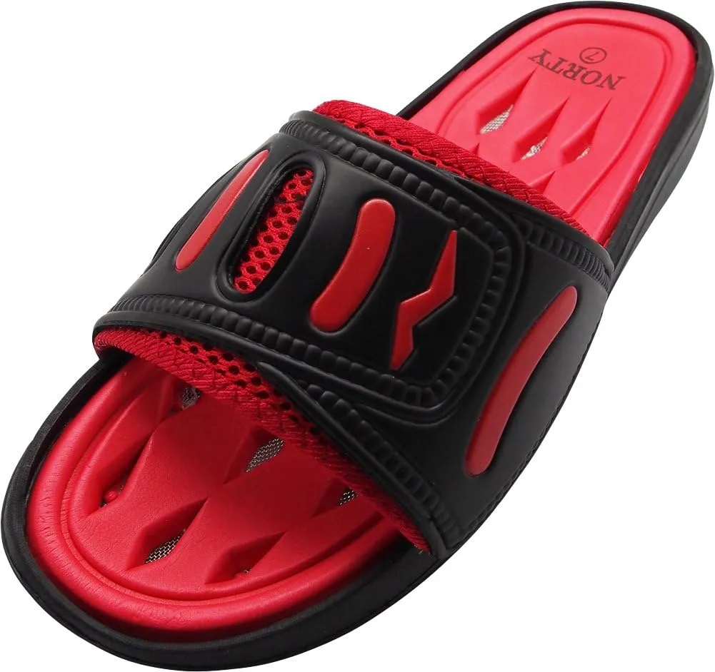 NORTY Slides for Men - Quick Drying Men's Slides Beach and Pool Sandals Men - Casual Shower Shoes Men