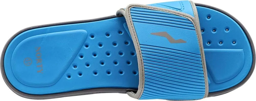 NORTY Slides for Men - Quick Drying Men's Slides Beach and Pool Sandals Men - Casual Shower Shoes Men