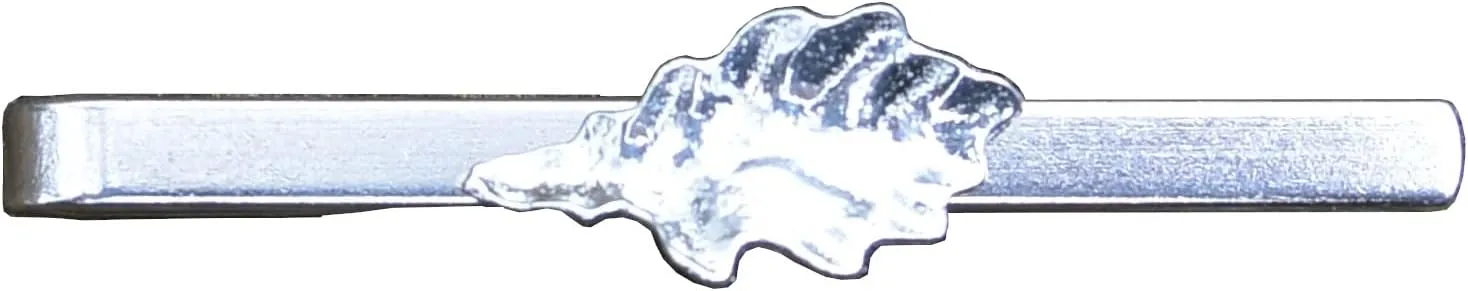 Oak Leaf Small Tie Clip, Oak Leaf Tie Slide, Flower, Oak Leaf gifts, Oak Leaf Accessories, Handcast Jewellery, Handmade Jewellery, Handcast, in Fine Pewter, by William Sturt