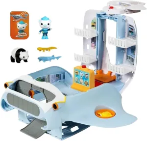 Octonauts Above & Beyond | Octoray Transforming Playset | 7 Pieces | 25  Lights and Sounds, Multicolor, includes Figure, Playset, 3 Accessories, 3 AAA Batteries
