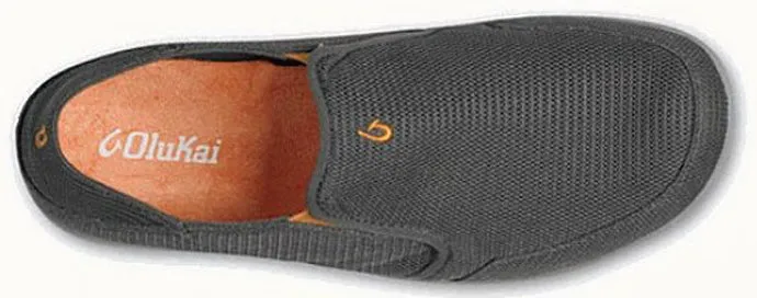 Olukai Nohea Mesh Slip On Dark Grey Slip On Mens Casual 10188-4242