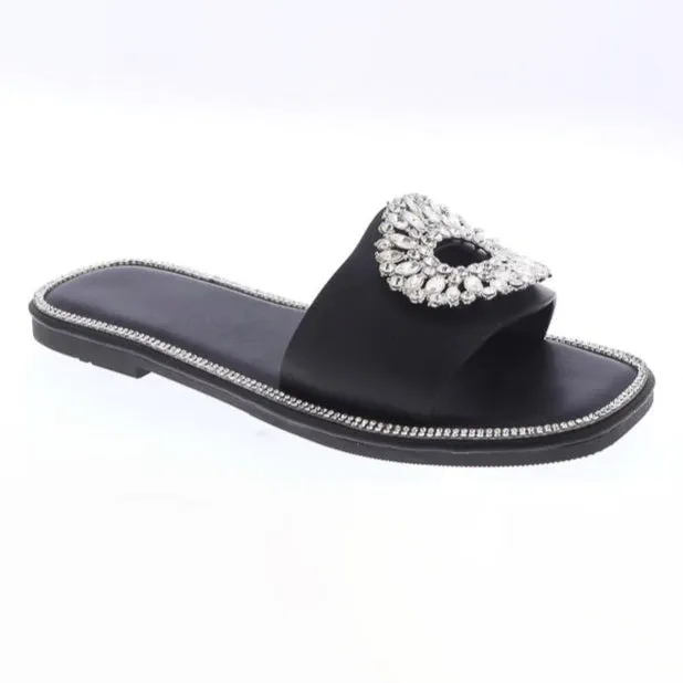 Olympia - Embellished Flat Sandals