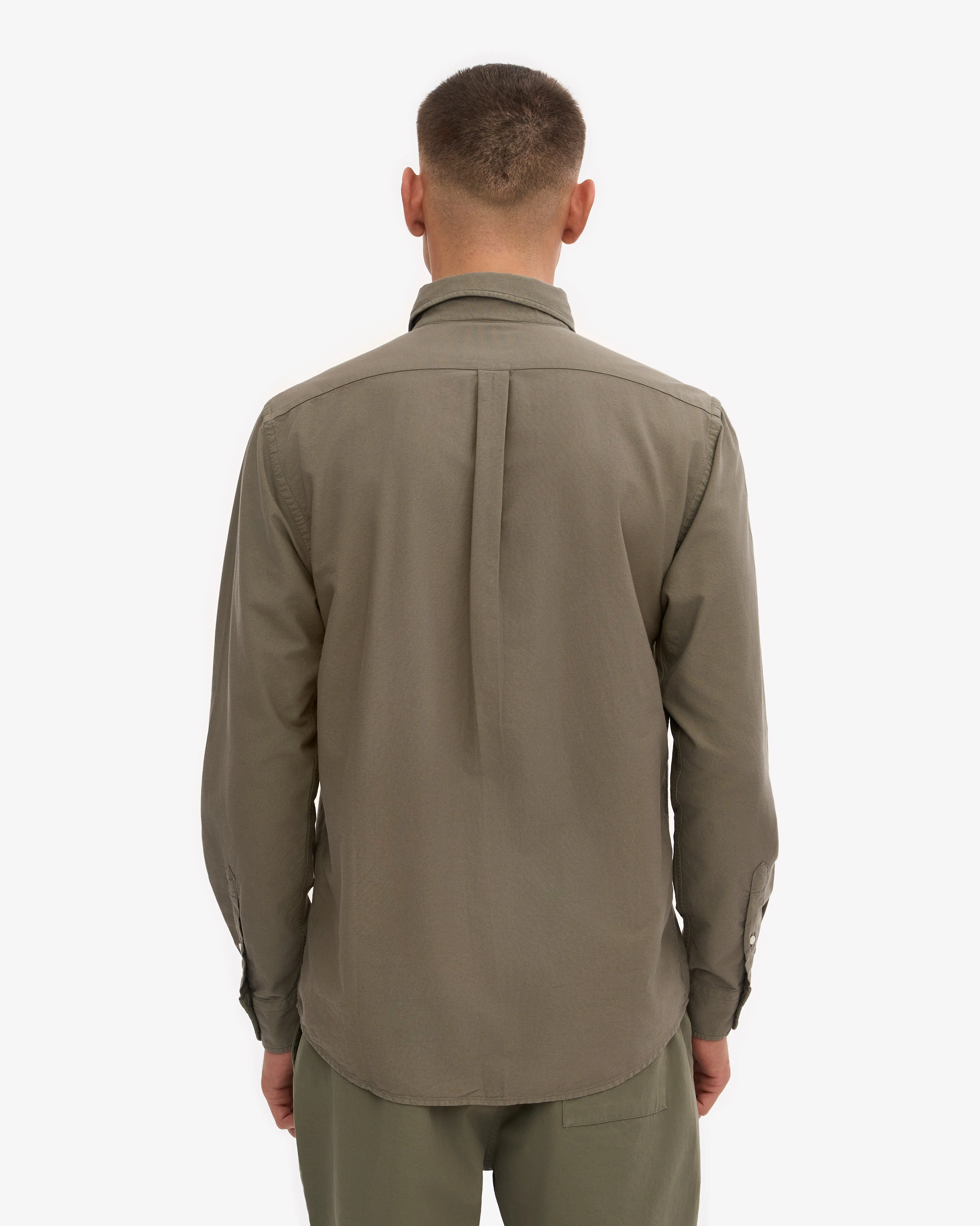 Organic Button Down Shirt - Dusty Olive