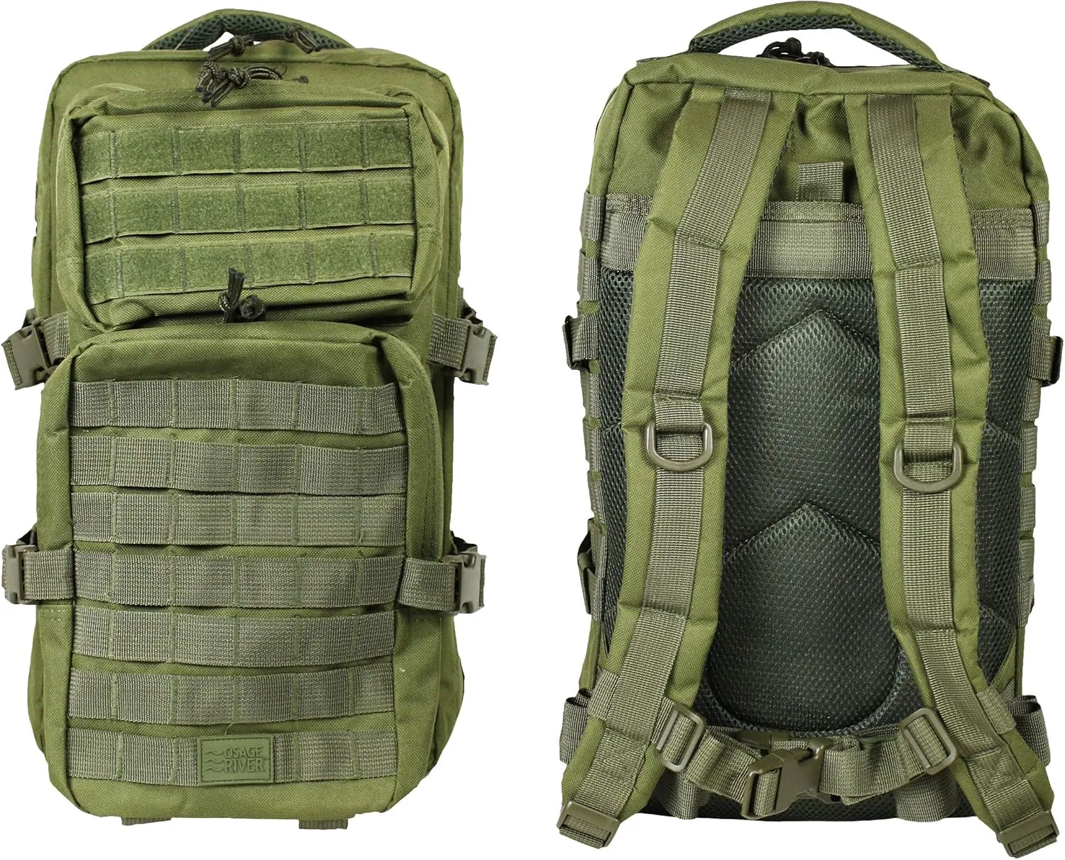 Osage River Fishing Backpack Tackle and Rod Storage - Green