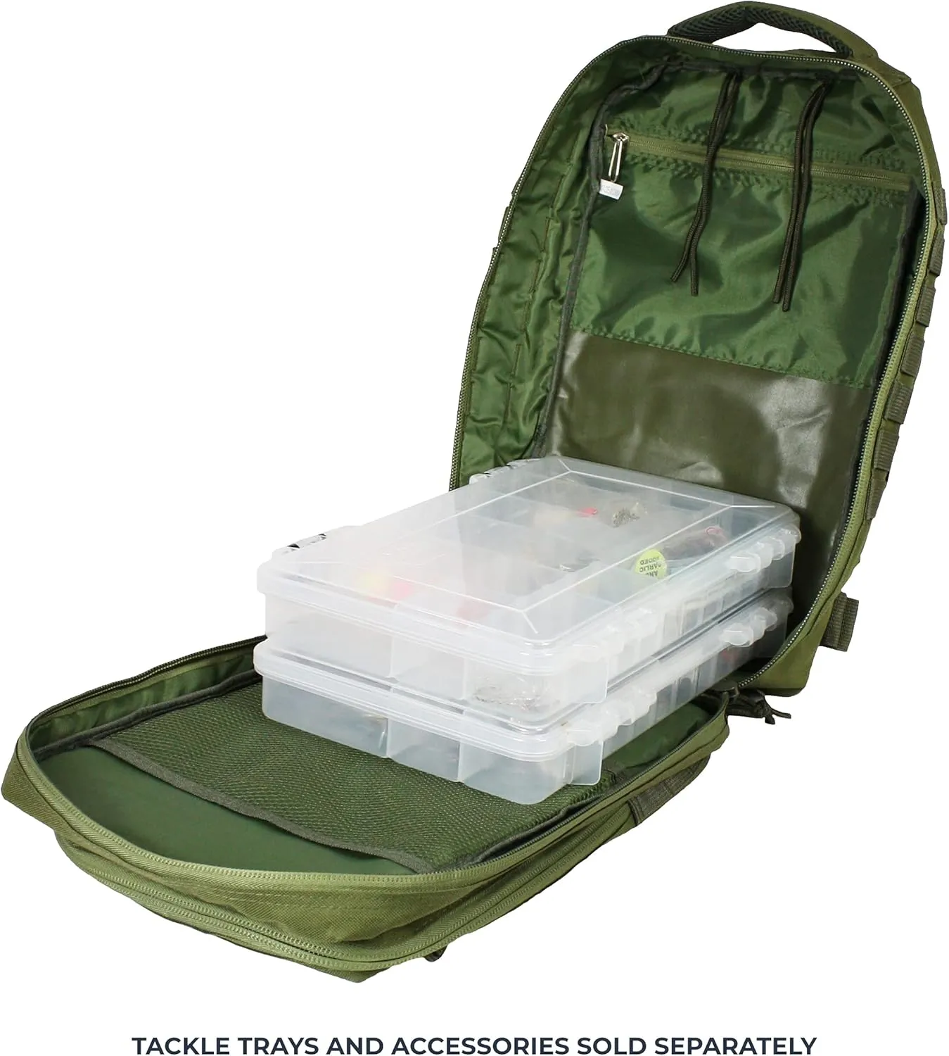 Osage River Fishing Backpack Tackle and Rod Storage - Green