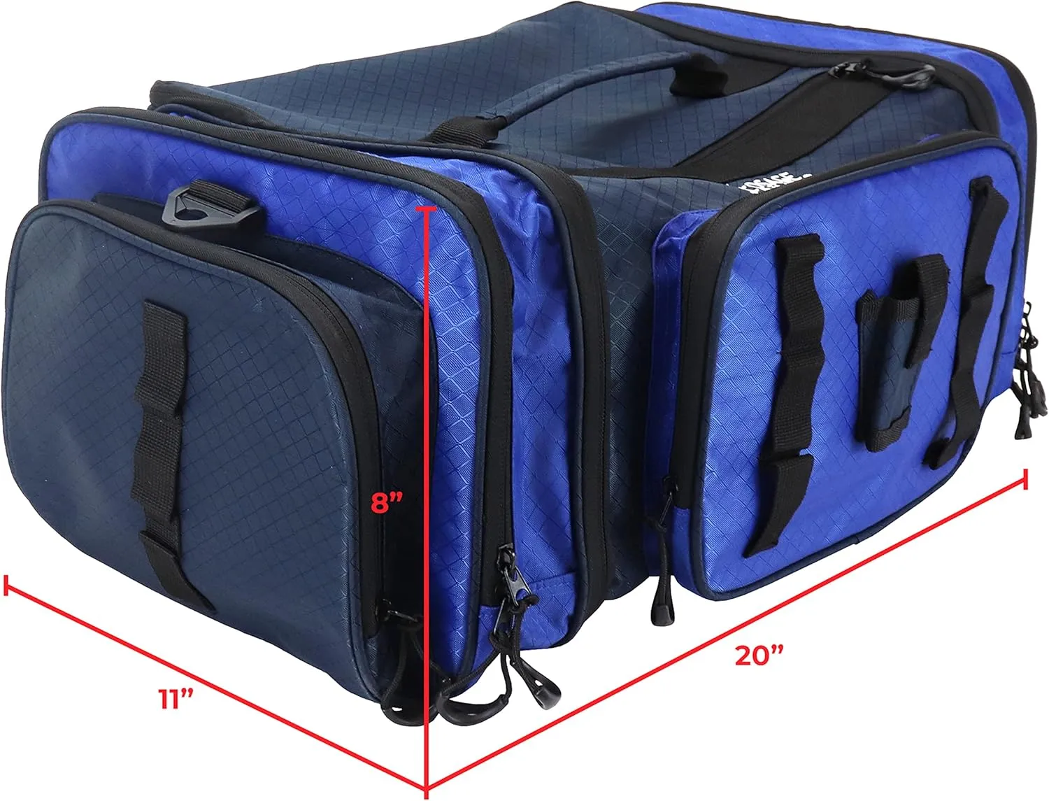 OSAGE RIVER Large Waterproof Fishing Tackle Bag with Padded Shoulder Strap, Ripstop Soft Sided Bag with Fishing Pliers Holder