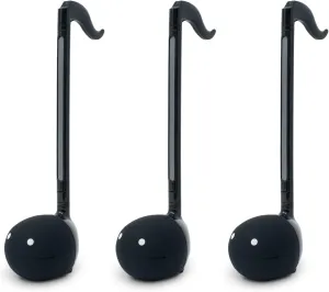Otamatone Japanese Electronic Musical Instrument Portable Music Synthesizer from Japan by Maywa Denki Studio Award Winning, Educational Fun Gift for Children, Teens & Adults - Black (Set of 3) [Eng]