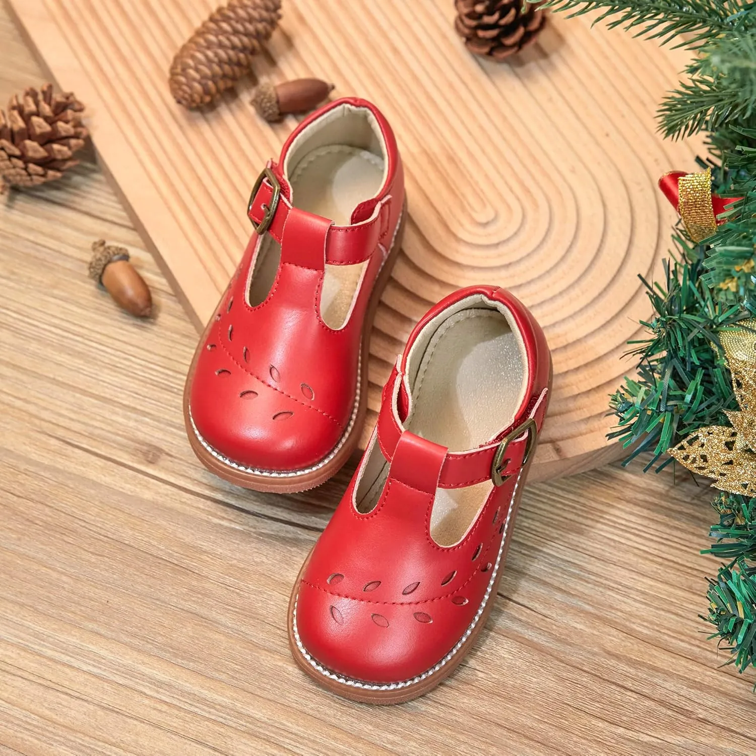 Otter MOMO Toddler/Little Girls Mary Jane Slip-on School Uniform Party Dress Shoes