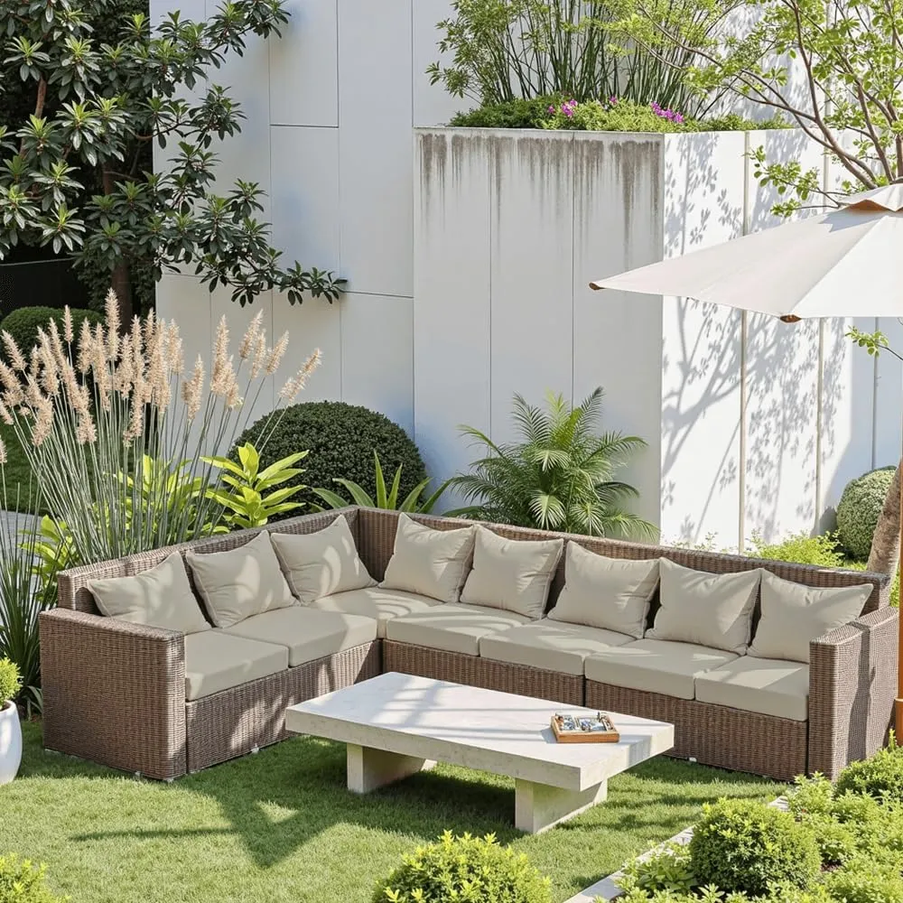 Outdoor Seat Cushion Set 22 x 22 x 4 Inch, Waterproof & Fade Resistant Patio Furniture Cushions with Removable Cover, Thick Deep Seating Pads for Outside Chair Sofa Couch