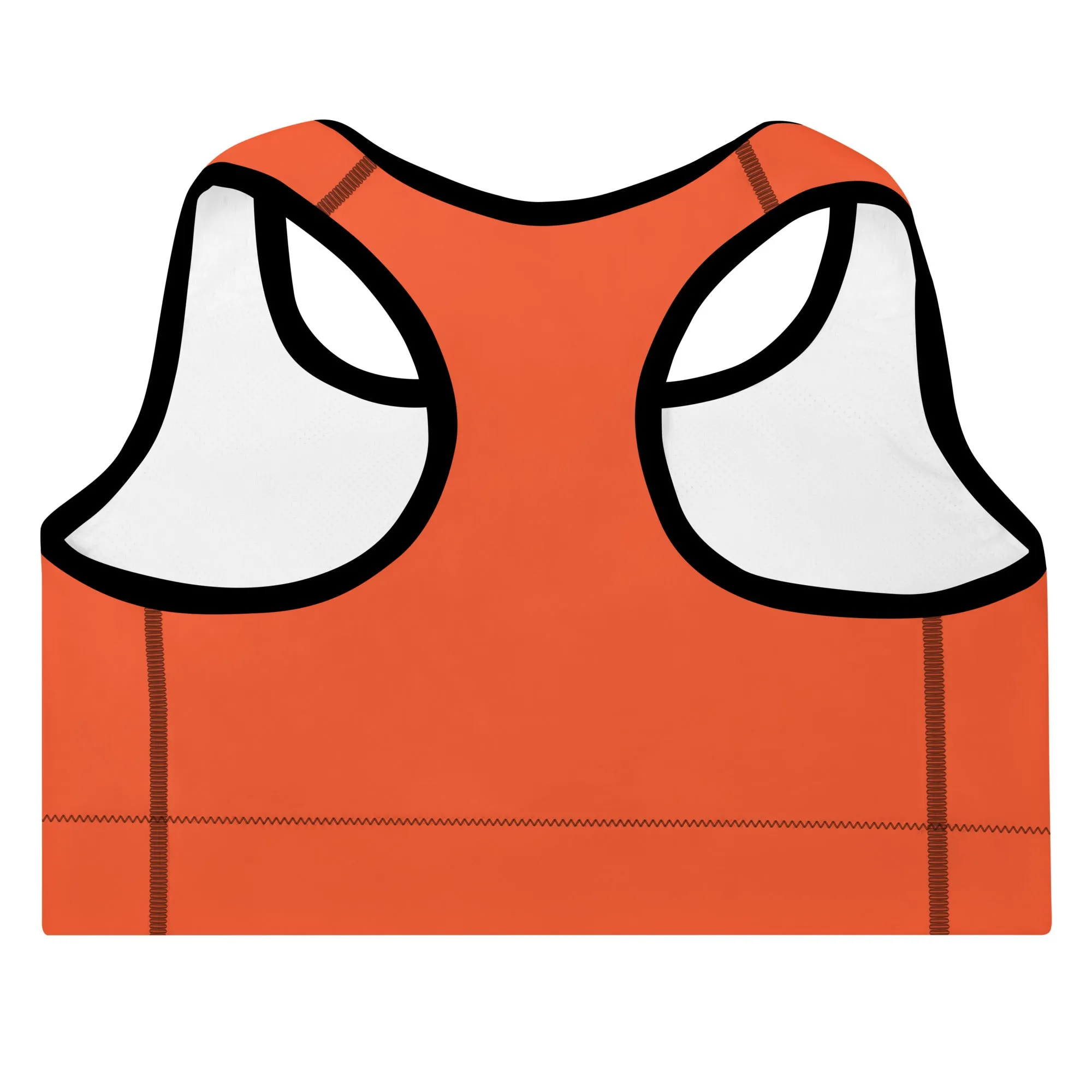 Outrageous Orange Padded Sports Bra