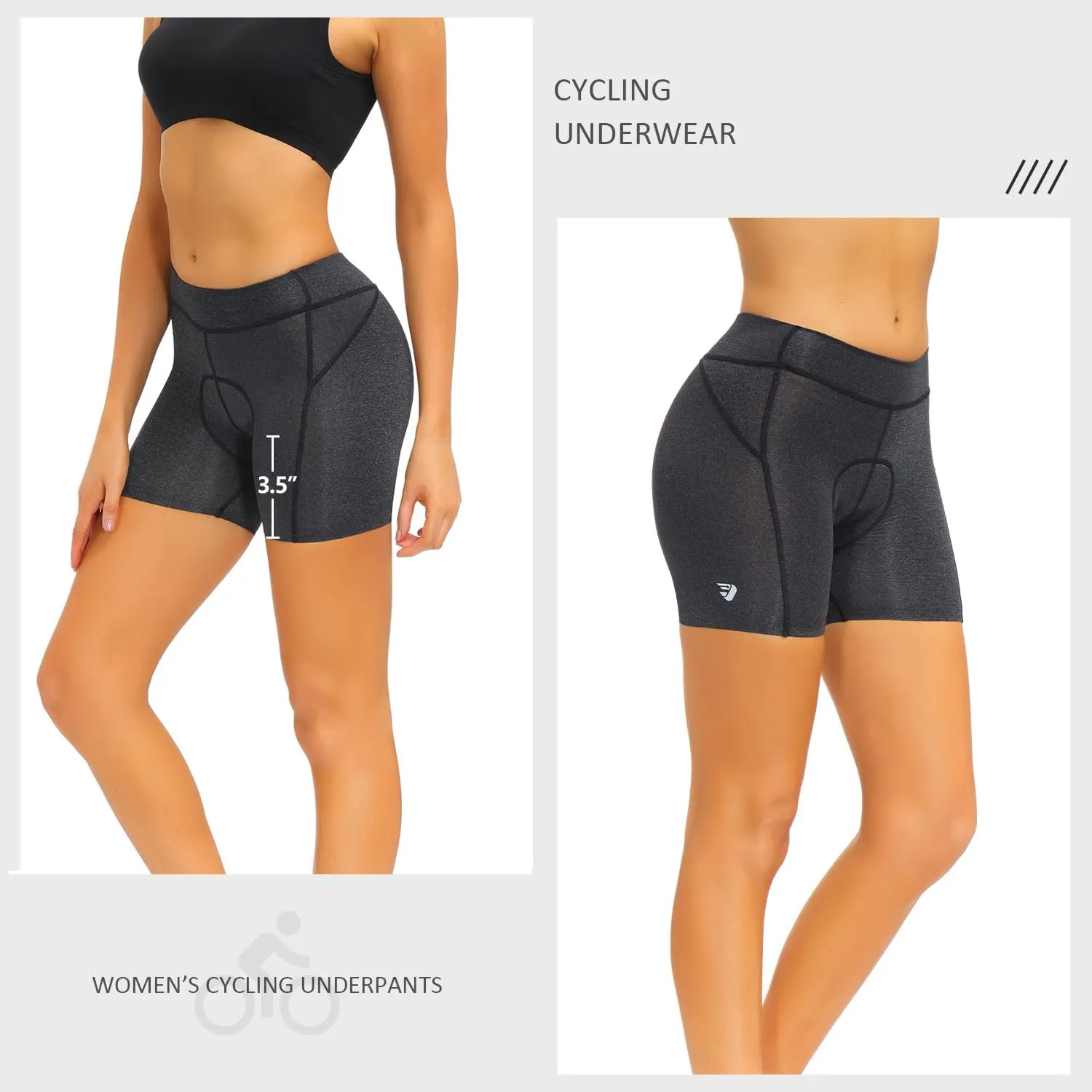 Padded Bike Shorts Women Cycling Underwear Bicycle Biking Biker Short with 4D Padding Super Lightweight Breathable