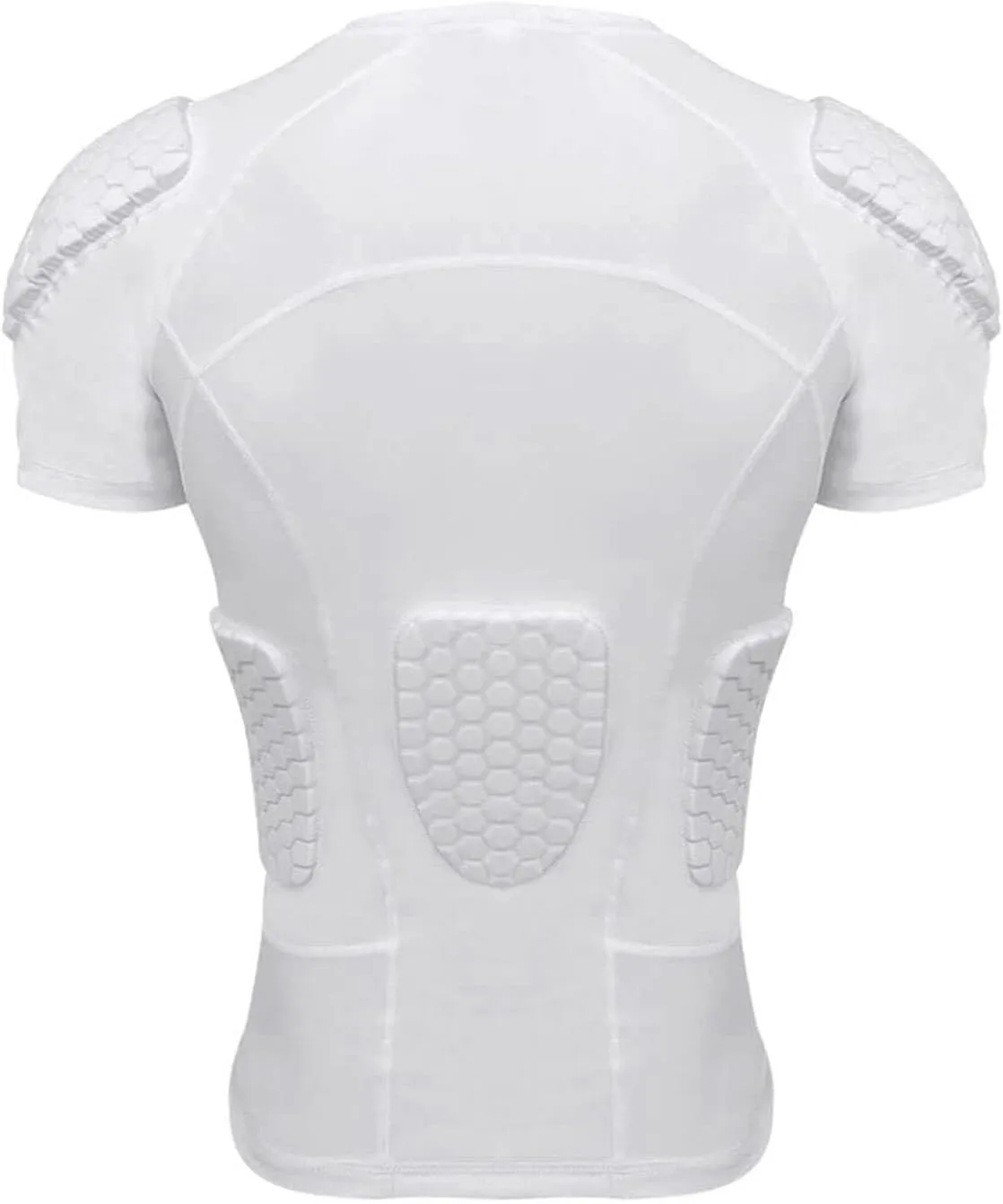 Padded Football Shirt Chest Rib Protector Heart Guard Padded Compression Shirt 6-Pads Protective Gear for Baseball,Basketball,Paintball