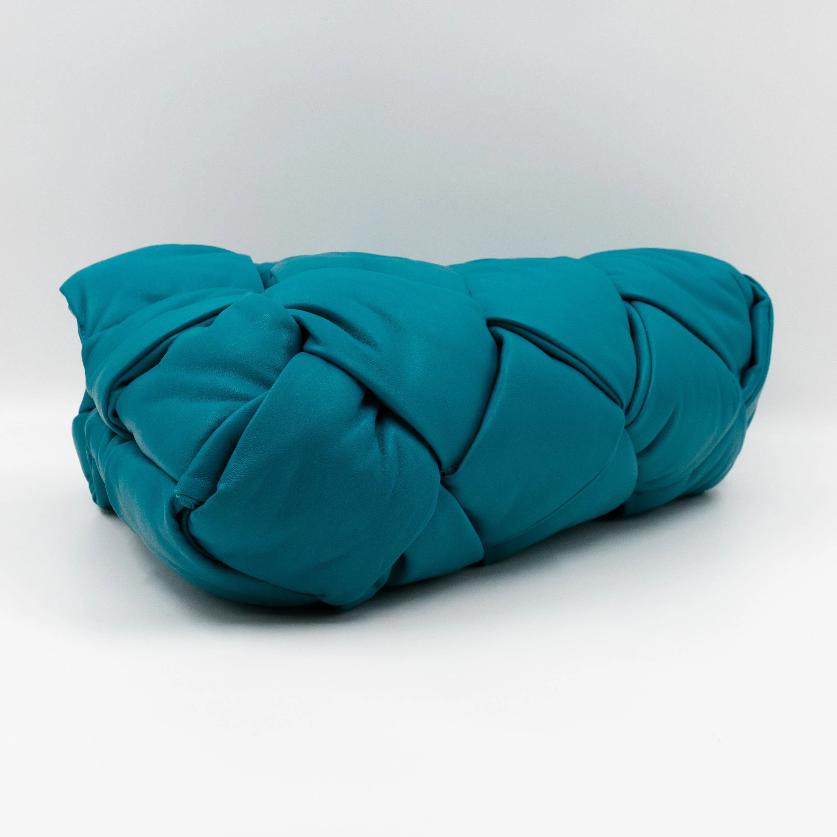 Padded Lock Intrecciato Supple Tote Blaster Blue Leather