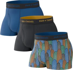 Pair of Thieves 2 & 3 Pack Super Fit Men’s Trunks Underwear, AMZ Exclusive