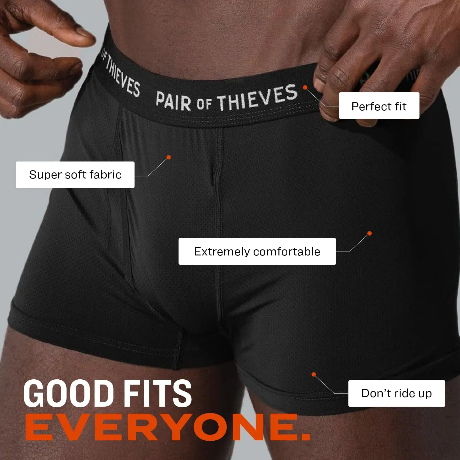 Pair of Thieves 2 & 3 Pack Super Fit Men’s Trunks Underwear, AMZ Exclusive