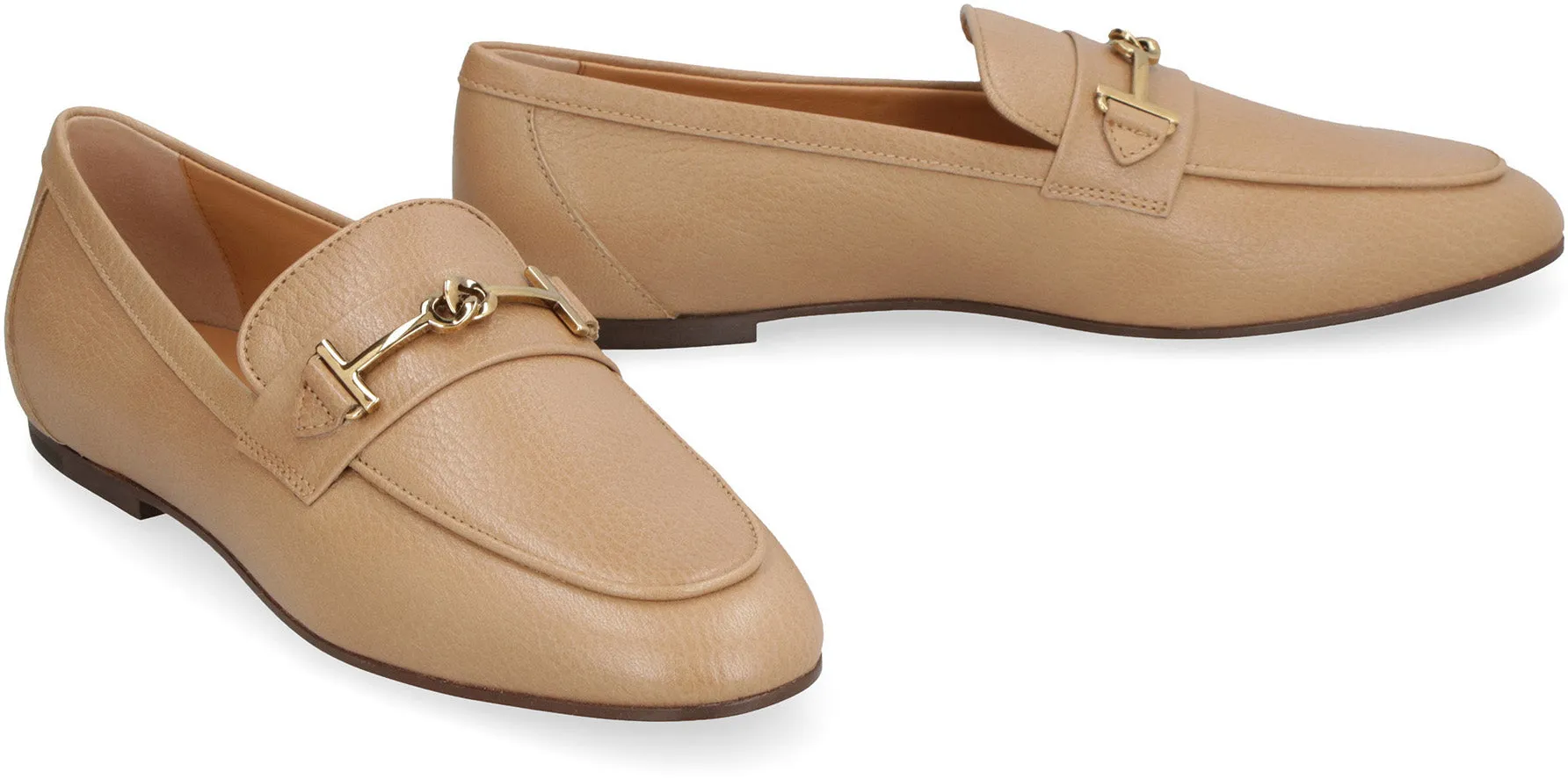 Pebbled leather loafers