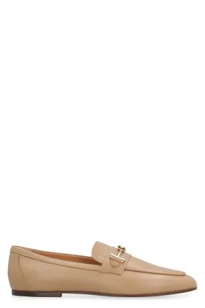 Pebbled leather loafers