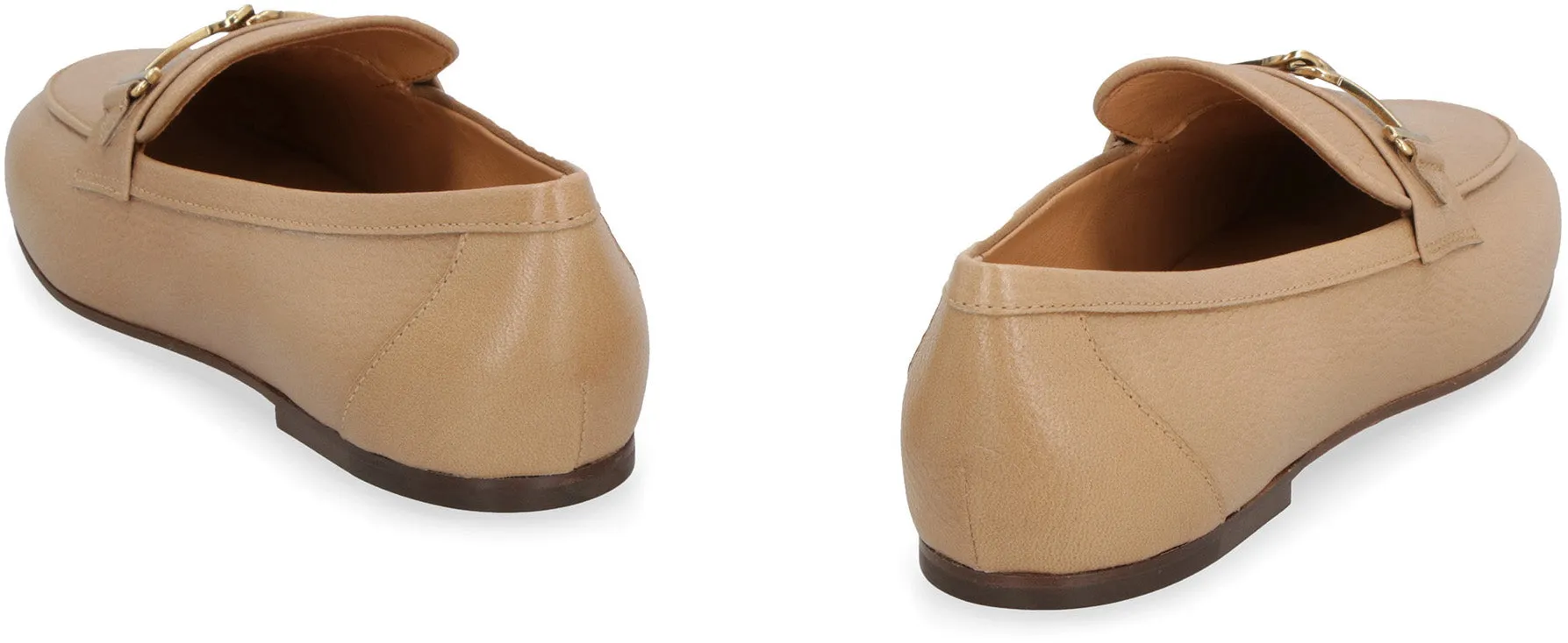 Pebbled leather loafers