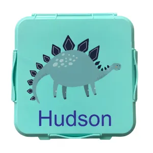 Personalised Mint Lunch Box - Stegosaurus