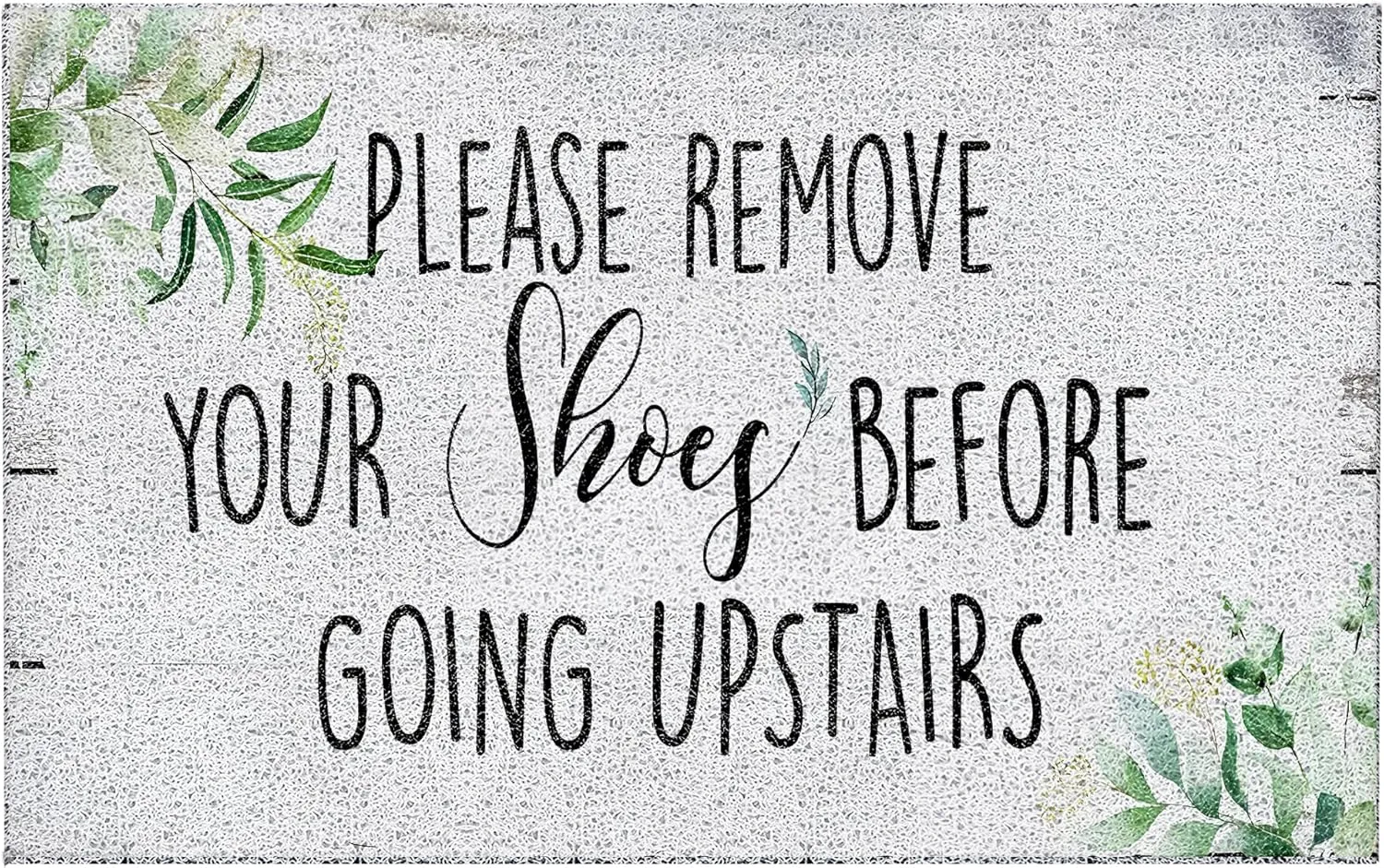 Please Remove Your Shoes Doormat - Shoes Off, Funny Welcome Mat for Front Door, Indoor Door Mat, 17x30 Inch